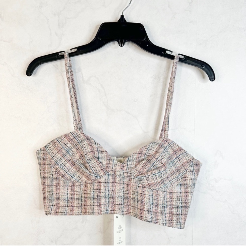 Zara Pastel Plaid Crop Top